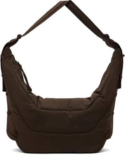 Lemaire Brown Large Soft Game Bag In Br520 Shiitake