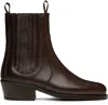 LEMAIRE BROWN LEATHER CHELSEA BOOTS