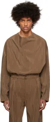 Lemaire Brown Light Vareuse Shirt In Br425 Havana