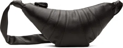 Lemaire Brown Medium Croissant Bag In Br490 Dark Chocolate