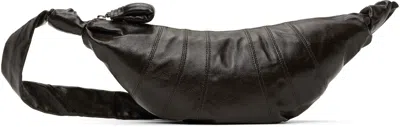 Lemaire Brown Medium Croissant Bag In Br501 Dark Tobacco