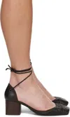 Lemaire Micro Ballerina Leather-trimmed Ruched Velvet Pumps In Br490 Dark Chocolate