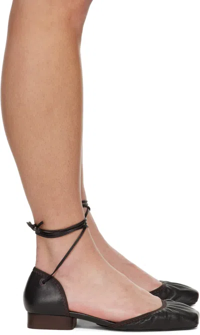 Lemaire Brown Micro Ballerina Heeled Sandals