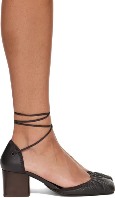Lemaire Brown Micro Ballerina Heels