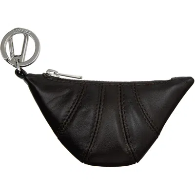 Lemaire Brown Mini Croissant Keychain In Dark Chocolate