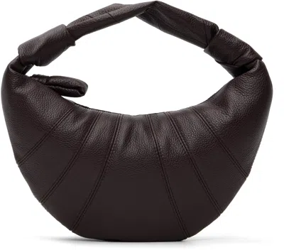 Lemaire Mini Fortune Croissant Leather Tote Bag In Brown