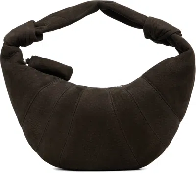 Lemaire Fortune Croissant Mini Suede Shoulder Bag In Brown