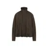 Lemaire Soft Pleated Buttoned Jacket In Green