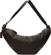 Lemaire Brown Rail Belt Large Croissant Bag In Brown