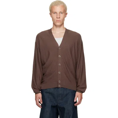 Lemaire Brown Relaxed Twisted Cardigan