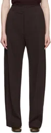 Lemaire Brown Relaxed Volume Trousers In Brown