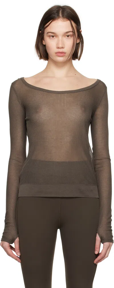 LEMAIRE BROWN SEAMLESS T-SHIRT