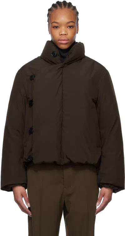 LEMAIRE BROWN SHORT PUFFER DOWN JACKET