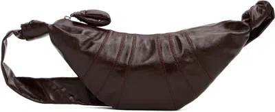 Lemaire Brown Small Croissant Bag In Br401 Chocolate Fond