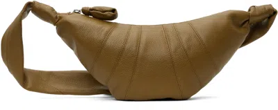 Lemaire Brown Small Croissant Bag In Gr676 Bronze Khaki