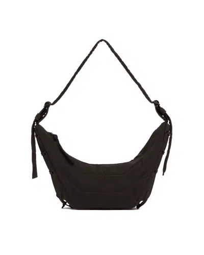 Lemaire Brown Small Soft Game Bag In Black