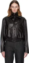 Lemaire Brown Soft Leather Jacket In Brown