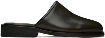Lemaire Brown Square Mules In Br499 Forest Brown