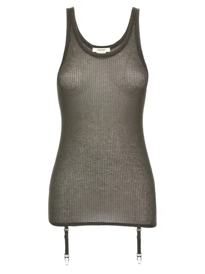 LEMAIRE BROWN SUSPENDERS TANK TOP