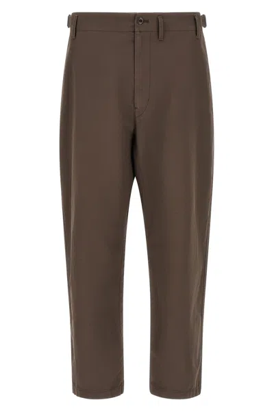 Lemaire Brown Tapered Cotton Twill Trousers