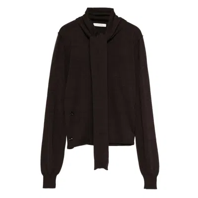 LEMAIRE LEMAIRE BROWN TOPS - T-SHIRTS & JERSEYS WOMEN