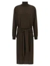 Lemaire Trompe L'oeil Dress In Brown