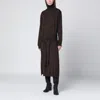 Lemaire Brown Trompe-l'oeil Wool-blend Dress In Brown