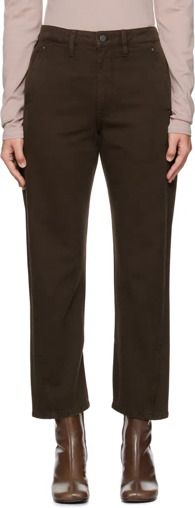 Lemaire Brown Twisted Jeans In Br495 Espresso
