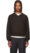 Lemaire Fabric Sweaters In Brown