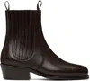 Lemaire Brown Vegetable-tanned Chelsea Boots In Br521 Teck