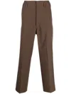 Lemaire Pantalone In Misto Lana Marrone Uomo In Brown
