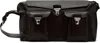 Lemaire Weekend Gear Leather Crossbody Bag With Pockets In Br495 Espresso