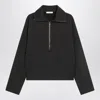 Lemaire Wool And Cotton-blend Zip-up Sweater In Green