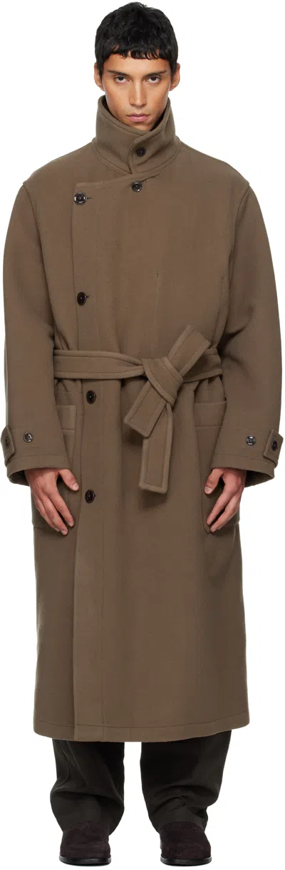 LEMAIRE BROWN WRAP COAT