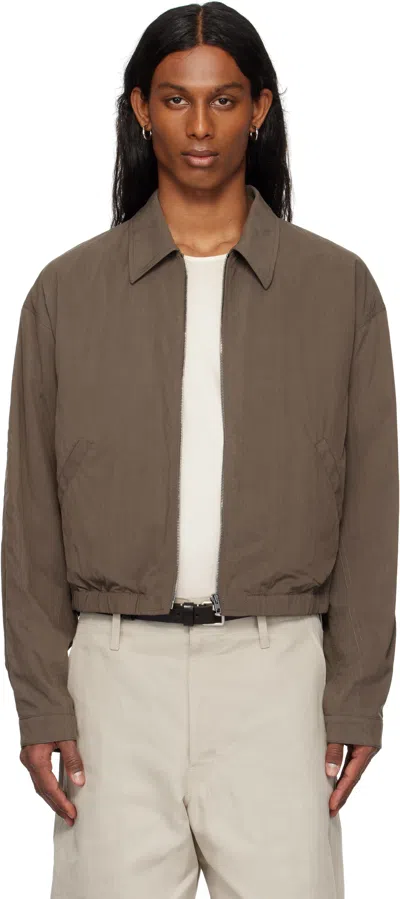 Lemaire Brown Zipped Coat