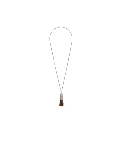 Lemaire Brush Necklace In Metallic