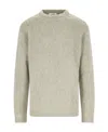 Lemaire Sweater In Melange-effect Brushed Yarn In Gray