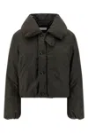 Lemaire Women Brown Water-repellent Puffer Blouson In Black