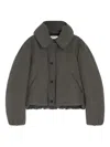Lemaire Bubble-collar Puffer Jacket In Green