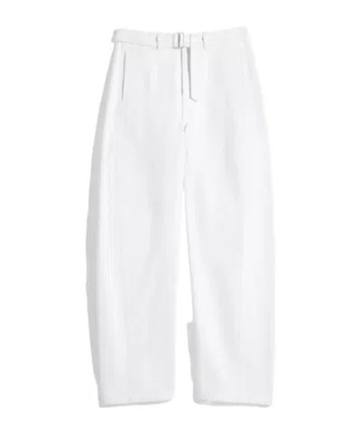 Lemaire Buckle Jeans In White
