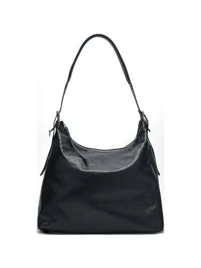 Lemaire Buckle-strap Shoulder Bag In Black