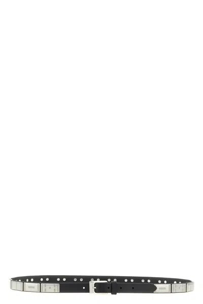 Lemaire Buffalo Studs Belt 20 Mm In Leather In Black