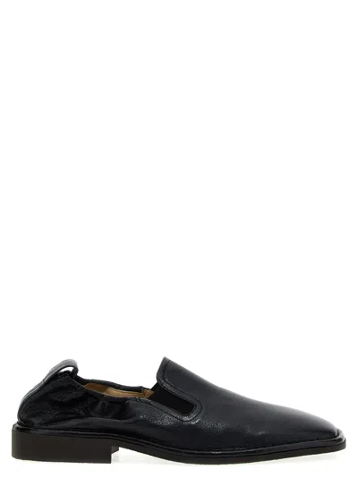 Lemaire Buffalo Leather Loafers In Black