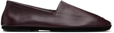 LEMAIRE BURGUNDY INDOOR SLIPPER LOAFERS