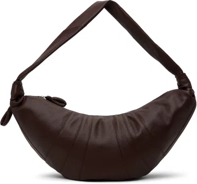 Lemaire Burgundy Large Croissant Bag In Br503 Roasted Pecan