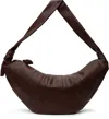 Lemaire Burgundy Large Croissant Bag In Br503 Roasted Pecan