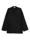 Lemaire Button-fastening Long-sleeve Shirt In Black