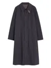 Lemaire Button-front Raglan-sleeve Coat In Blue