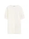 Lemaire Button Ribbed T-shirt In Neutral
