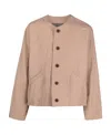 Lemaire Button-up Jacket In Nude